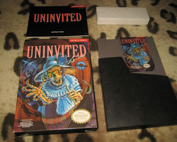 uninvited 1991 icom horror game nintendo nes cartridge box manual