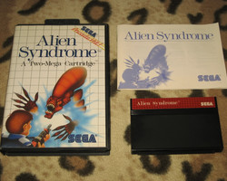 alien syndrome horror game sega master system cartridge box manual