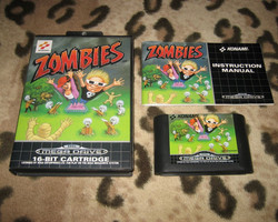 zombies ate my neighbors game sega megadrive cartridge box manual